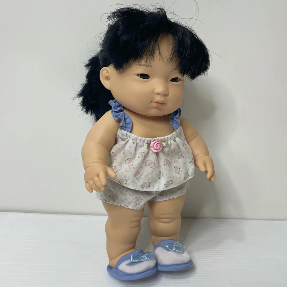 Rare Vintage Doll Y2K Toys Lots To Love Asian Baby Ethnic Brown Hair Blue Pink